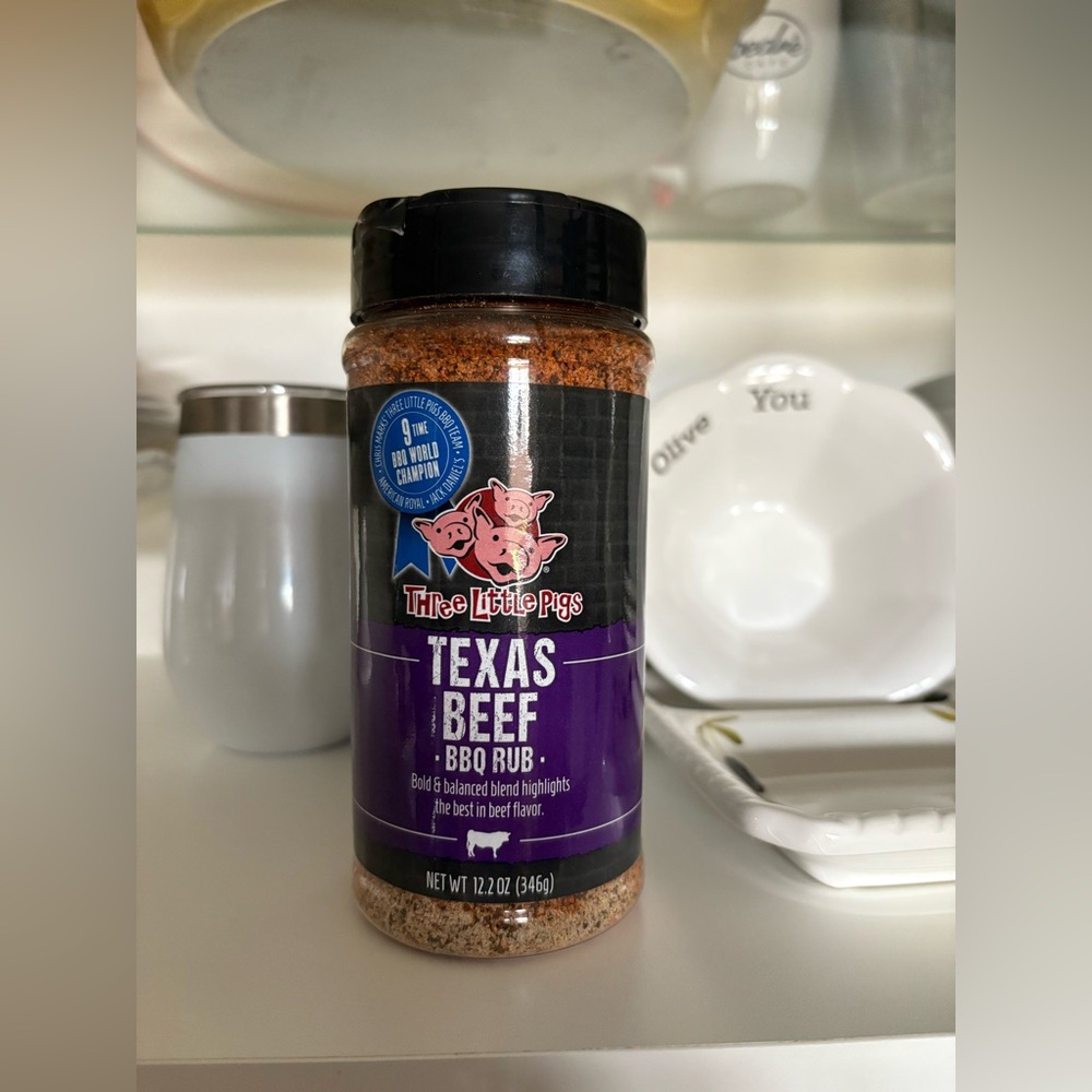 Three Little Pigs 12.2 Oz Texas Beef Bbq Dry Rub World Champion Winner Seasoning